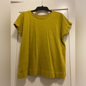 Short-sleeve LOFT tee, yellow-green color, medium